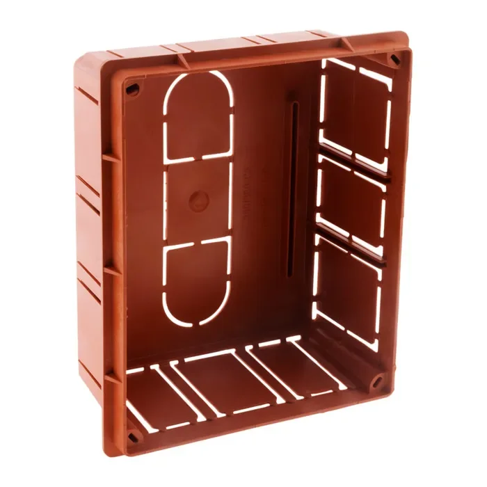 Boîte de dérivation à encastrer 196 x 152 x 70mm - Rouge - Zenitech