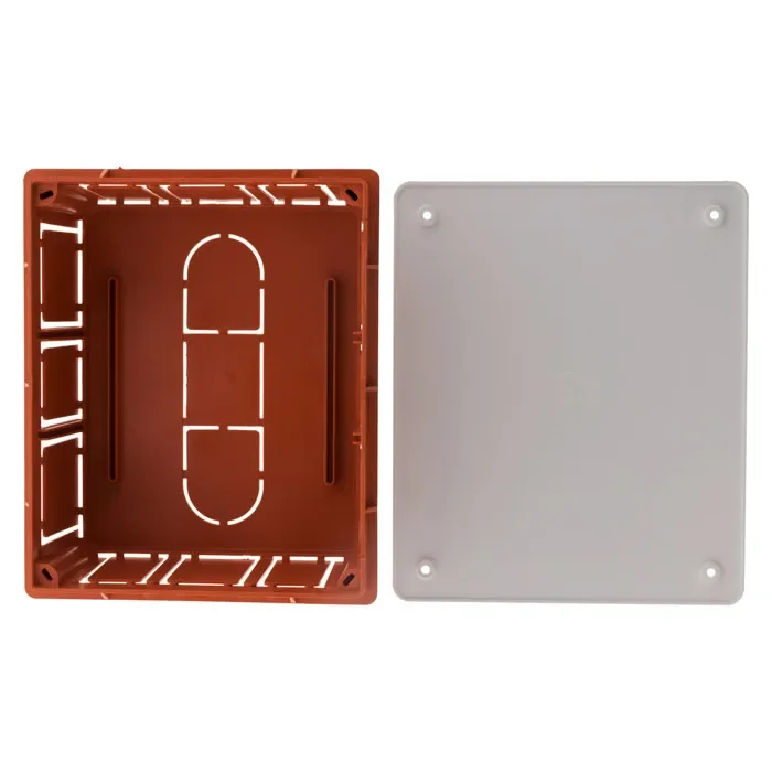 Boîte de dérivation à encastrer 196 x 152 x 70mm - Rouge - Zenitech