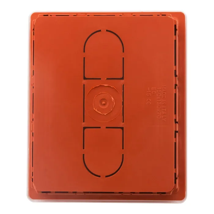 Boîte de dérivation à encastrer 196 x 152 x 70mm - Rouge - Zenitech