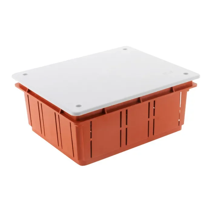 Boîte de dérivation à encastrer 196 x 152 x 70mm - Rouge - Zenitech