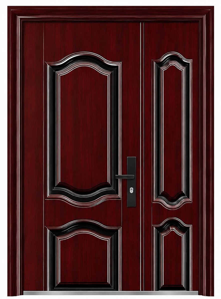 Porte en acier galvanisé à deux battants